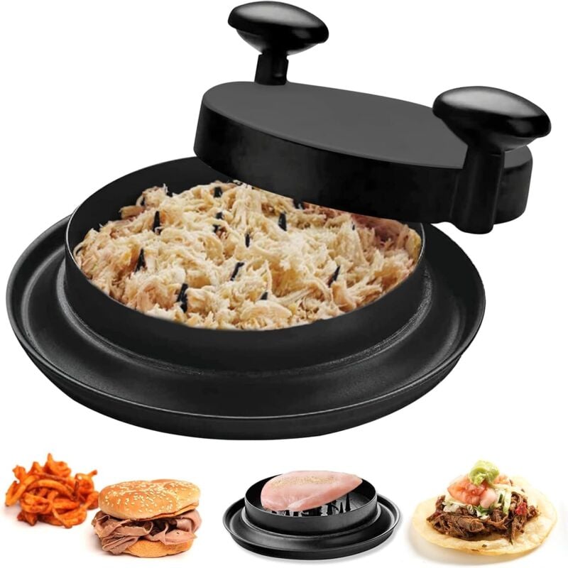 Ahlsen - Shred Machine Chicken Shredder Tool, Fleisch- und Lebensmittelzerkleinerer mit Griffen und rutschfester Basis, manueller Fleischwolf für