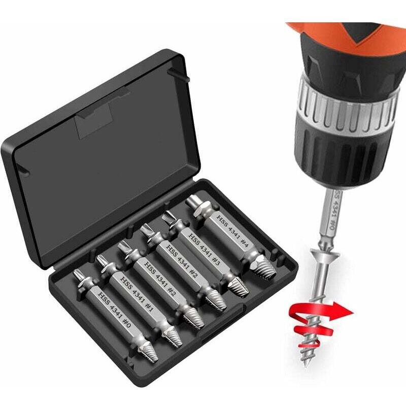 Ahlsen - Stück Ausdreher für beschädigte Schrauben, hss 4341 Stahl-Ausdreher für gebrochene Schrauben mit einer Härte über 55 hrc, Durchmesser 2–12