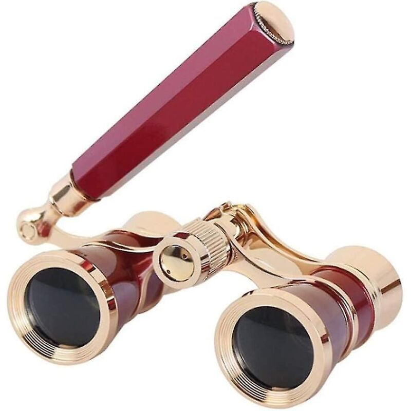 Stück, Fernglas mit Brille, Mini-Fernglas mit Brille, rot, 3x25 - Ahlsen