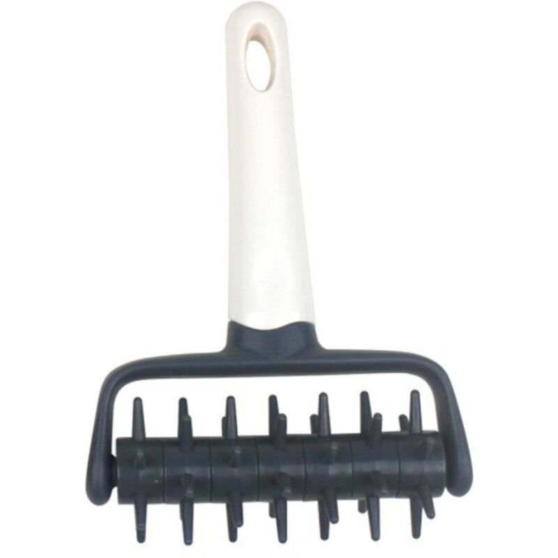 Teigausroller, grauer Kunststoff, Pizzateig-Stanzroller, Heimwerkzeug, Pizza-Zubereitungszubehör für Kekse, Kuchen, Gebäck, Brot - Ahlsen