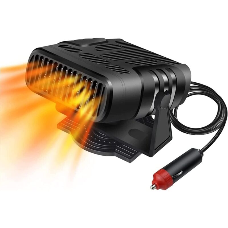 Ahlsen - Tragbare Auto-Heizung, 12 v, 120 w, Auto-Heizung, Defroster, 2-in-1, Auto-Windschutzscheiben-Heizung, Defroster, Kühlgebläse, 360°-Drehung,