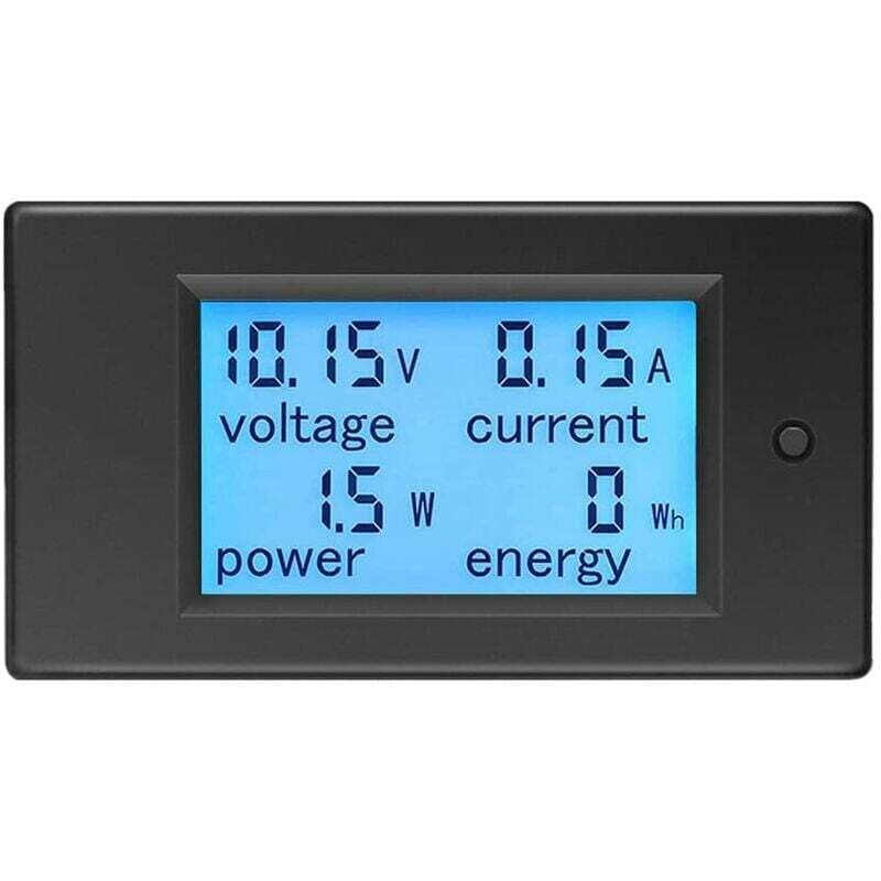 Ahlsen - Voltmeter Amperemeter 12V dc 6,5-100V 20A, Spannungsmesser Wattmeter Tester Spannung Strom Leistung Energie Digital lcd Energiemesser DC20A