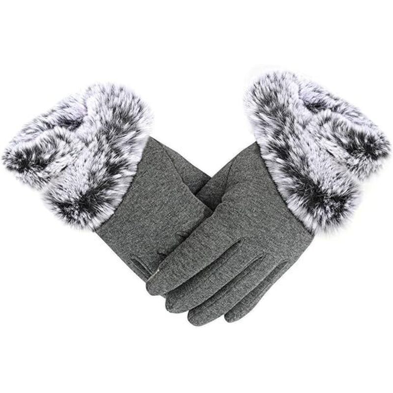 Ahlsen Warme Damen-Winterhandschuhe, Damen-Winter-Touchscreen-Handschuhe, warme, dicke Touchscreen-Winterhandschuhe für Damen, gestrickte