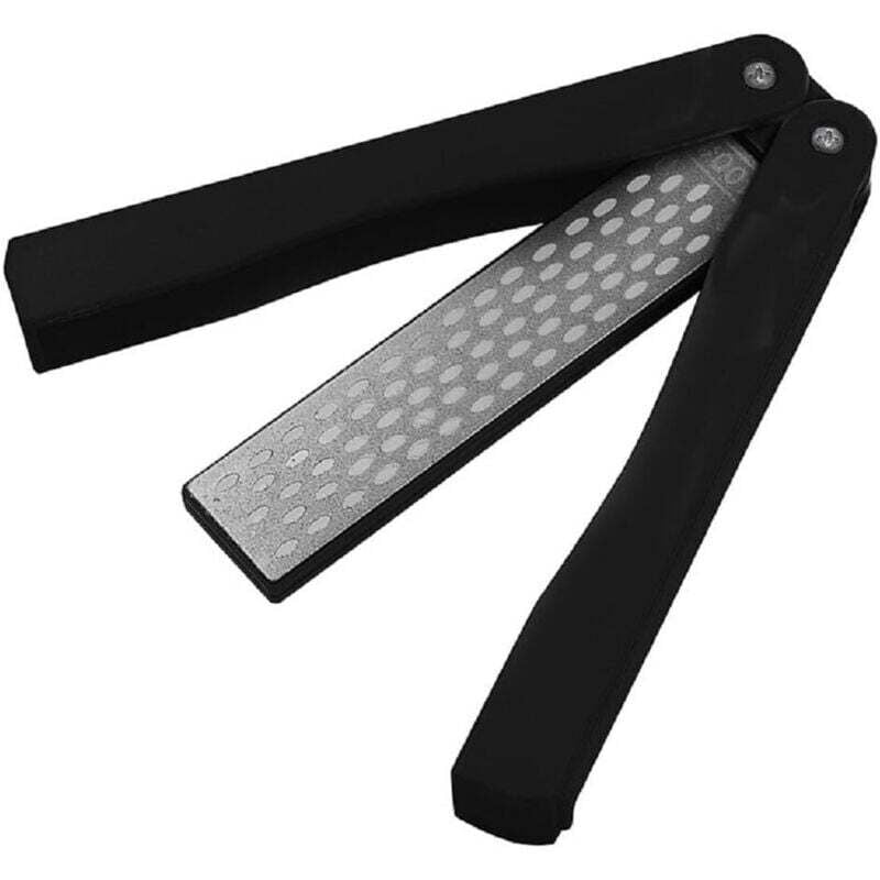 Messerschärfer, faltbarer Taschen-Diamant-Schleifstein, Körnung 400/600, doppelseitiger Taschen-Schleifstein für Outdoor-Camping, Gemüsegarten