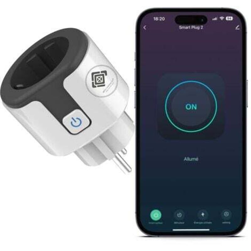 Aiper Smart Plug 20A, Tuya WiFi Smart Plug Kompatibel mit Alexa, Google Home, Programmierbarer Stecker mit Energieverbrauchsmessung, Sprachsteuerung,