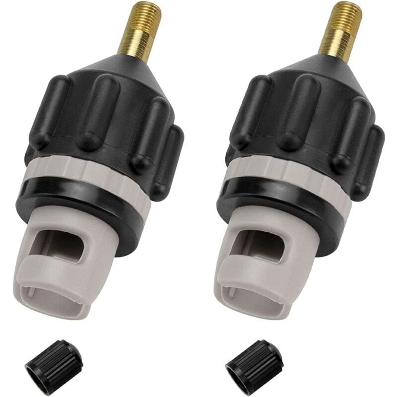 2 stücke Kunststoff-Kajak-Adapter Standard-Luftventil-Adapter SUP-Adapter Wasserdichter Kompressor-Kajak-Pumpen-Adapter Aufblasdüse für Schlauchboote