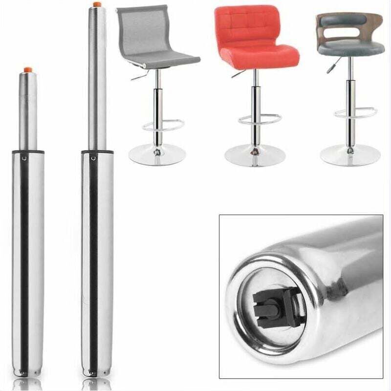 Aiperq - 2-teilige Gasdruckfeder für Bürostuhl und Barhocker i Ersatz-Gasfeder für Bürostuhl und Arbeitshocker i Größe und Farbe: Chrom, 280 mm