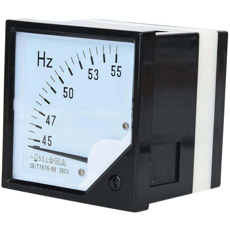 Aiperq - Panel-Frequenzmesser, Elektrischer Test Spannungsprüfer Quadrat, Zeigertyp Analog Panel Hertz Meter 45-55Hz ac 380V 1,5