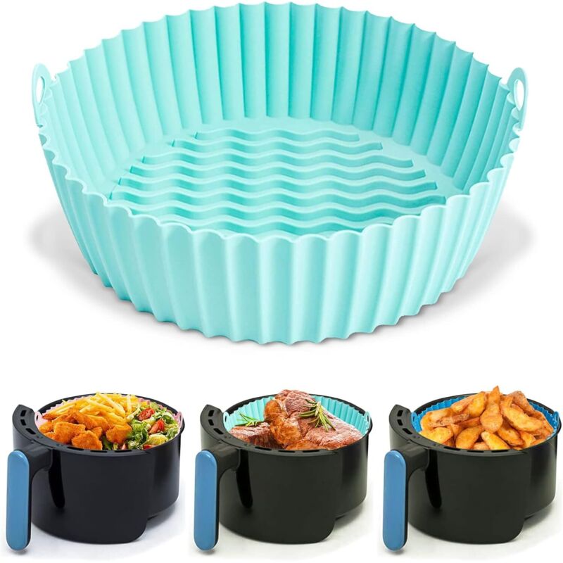 Air Fryer Liner, Air Fryer Liner - Silikon Air Fryer Liner, Air Fryer Pergament Liner, Ölbeständig, Wasserdicht Grün-RAPANDA