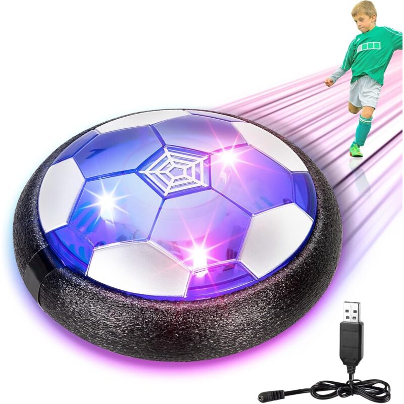 Air Power Fußball, Hover Fussball beleuchtet für Indoor Outdoor, Wiederaufladbar Schwebender Fußball Spielzeug (Jungen Mädchen, Kinderspielzeug)