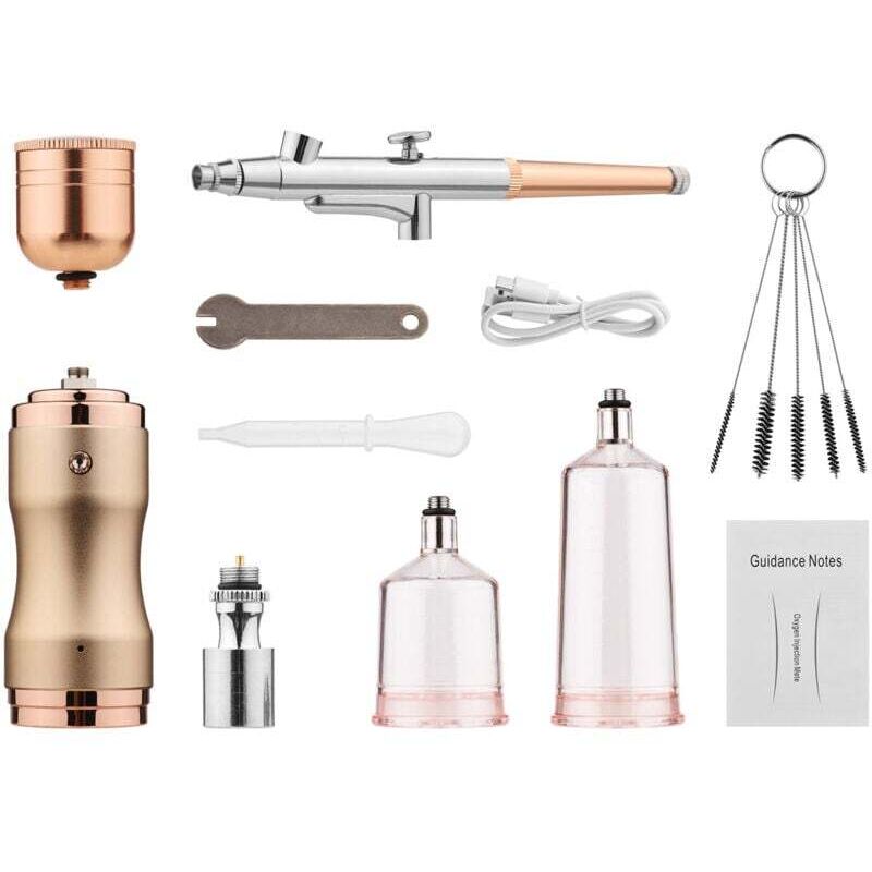 Airbrush-Set, Mini-Kompressor-Airbrush-Set, tragbare, wiederaufladbare Airbrush für Make-up, Modellbau, Malerei, Tortendekoration, Nagelkunst und