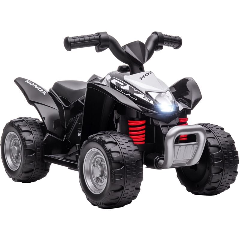 AIYAPLAY Kinder Quad Elektro 6V Kinderquad mit Hupe, LED-Scheinwerfer 2,8km/h Elektro-Quad für Kinder ab 18 Monaten Schwarz