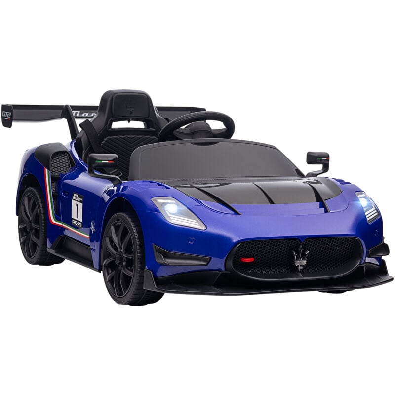AIYAPLAY Kinder Elektroauto 12 V Maserati GT2 Kinderauto mit 2,4G Fernbedienung, Musik, Hupe, Vier stoßdämpfende Räder, Elektrofahrzeug mit Lichten,