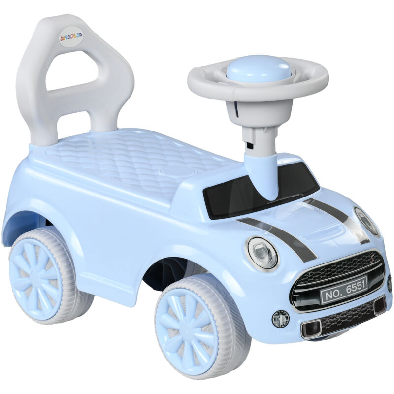 Aiyaplay - Kinder Rutschauto, Kinderfahrzeug mit Lenkrad Hupe, Kinderauto, Rutscherfahrzeug mit Kippschutz, Rutscher für Kinder, Hellblau, 53 x 25 x