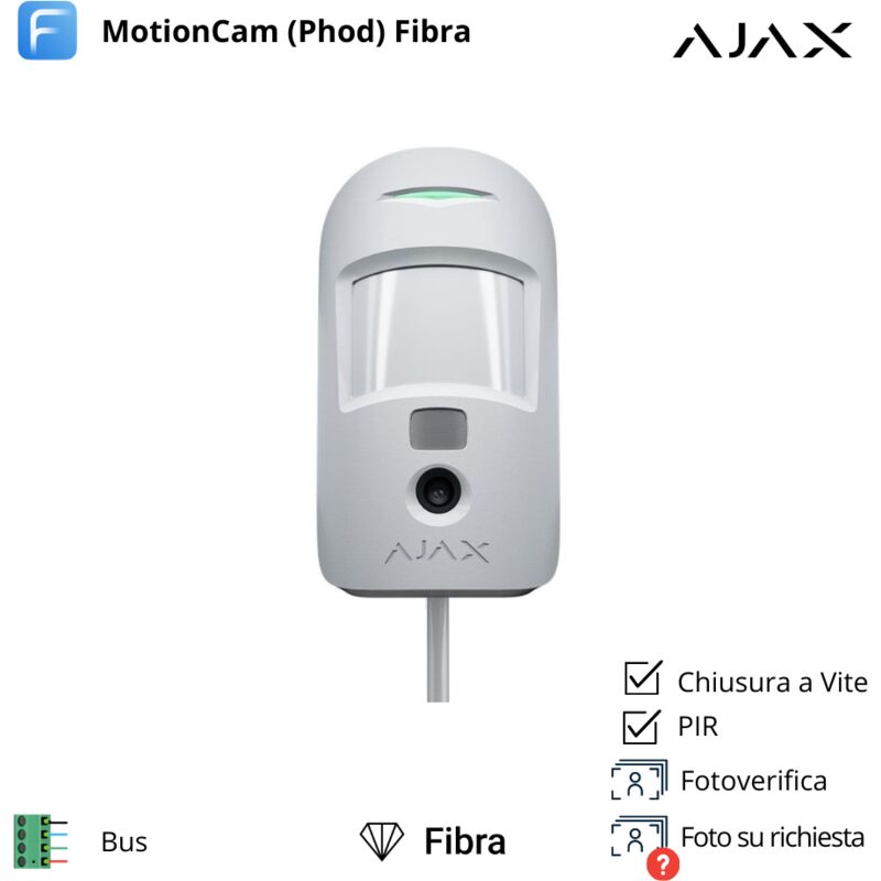53771 - MotionCam (PhOD) Fiber asp, kabelgebundener Bewegungsmelder mit Alarm-Fotoverifizierung und Tierimmunität, unterstützt Fotos auf Anfrage und
