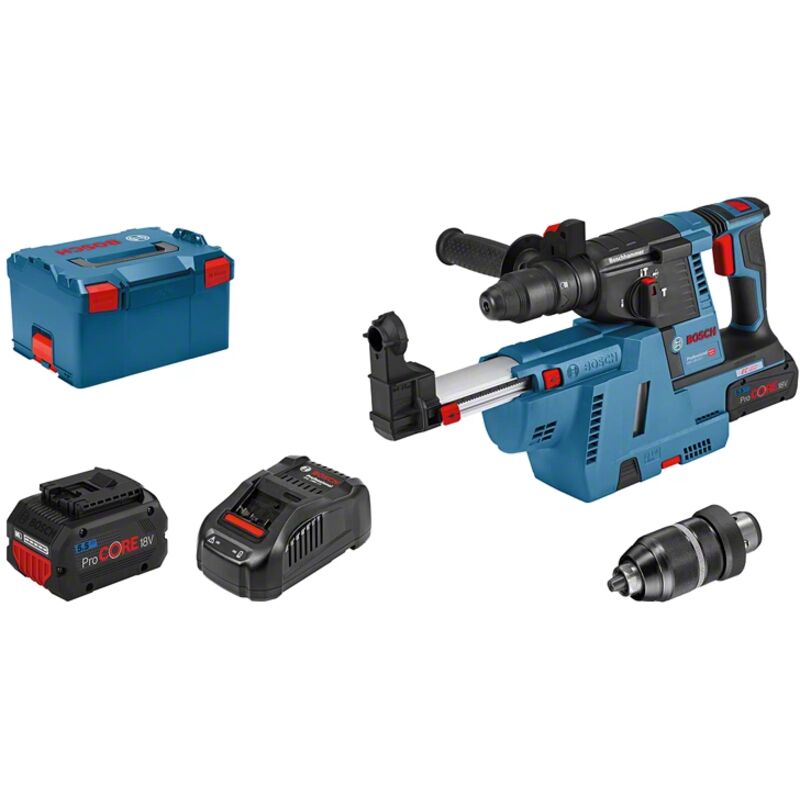 Bosch Akku-Bohrhammer gbh 18V-26 f mit sds plus mit 2x 5,5 Ah + Lader in l-boxx