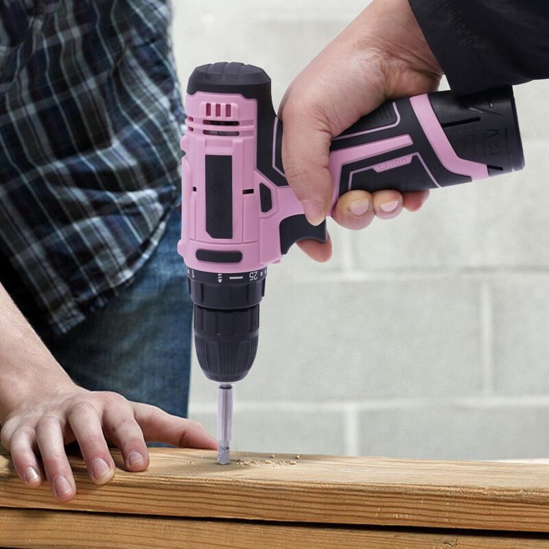 Akku-Bohrschrauber-Set Elektro Akkuschrauber Professional 21-teiliges Akku Schlagbohrschrauber mit Akkus Ladegerät Elektrischer Schraubendreher