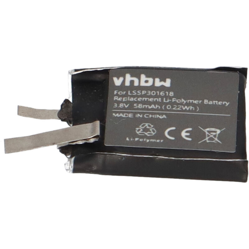 Akku für Pebble Time Round 3,8V 58mAh 0.22Wh LSSP301618