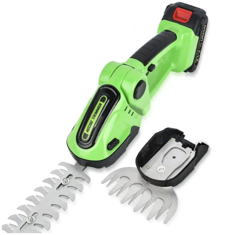 Akku-Heckenschere, 2-in-1-Akku-Heckenschere/Rasenmäher (Akku und Ladegerät nicht im Lieferumfang enthalten)