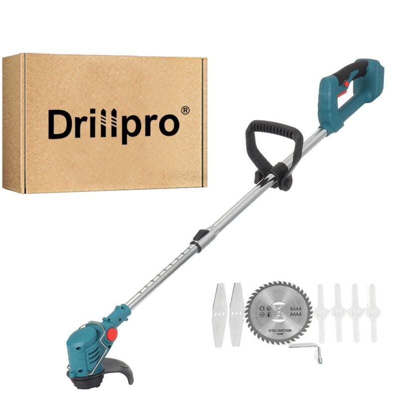 Akku-Kantentrimmer Rasentrimmer Elektro-Rasenmäher Elektro-Freischneider blau 21V 450W 12000r/min L.99-135 cm verstellbar (ohne Akku) Fantablau