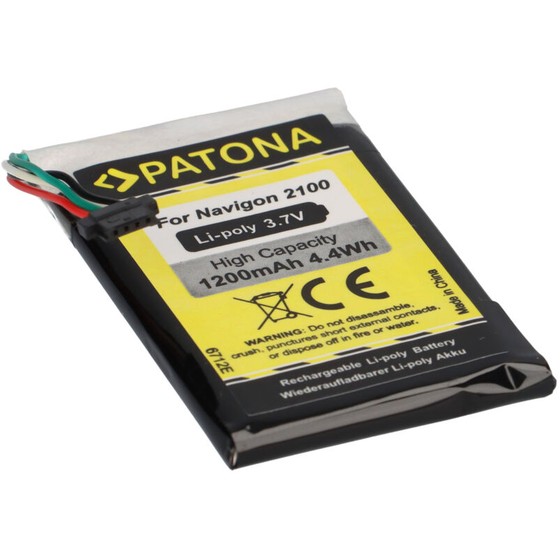 Patona - Akku kompatibel Navigon 2100 Max 2120 2210 2310 2100 Max 2110 Max 2120 Max 2150