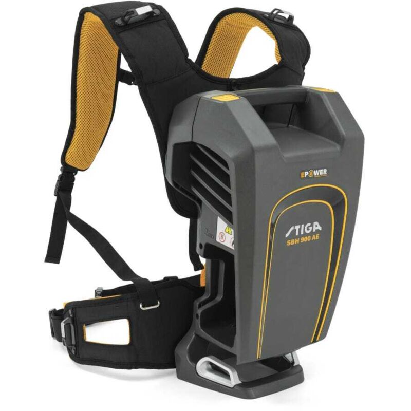STIGA SBH 900 AE Akku-Tragegurt - Ergonomischer Doppel-Akkuhalter für 48V E-Leistung Akkus, kompatibel mit Geräten der 900, 700 & 500 Series
