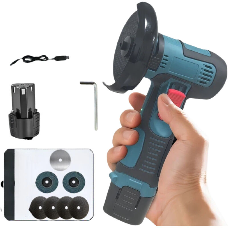 Akku-Winkelschleifer – 4000mAh Mini-Winkelschleifer – 10mm. Geeignet für Makita Akku-Winkelschleifer (1 Akku, 1 Ladegerät).