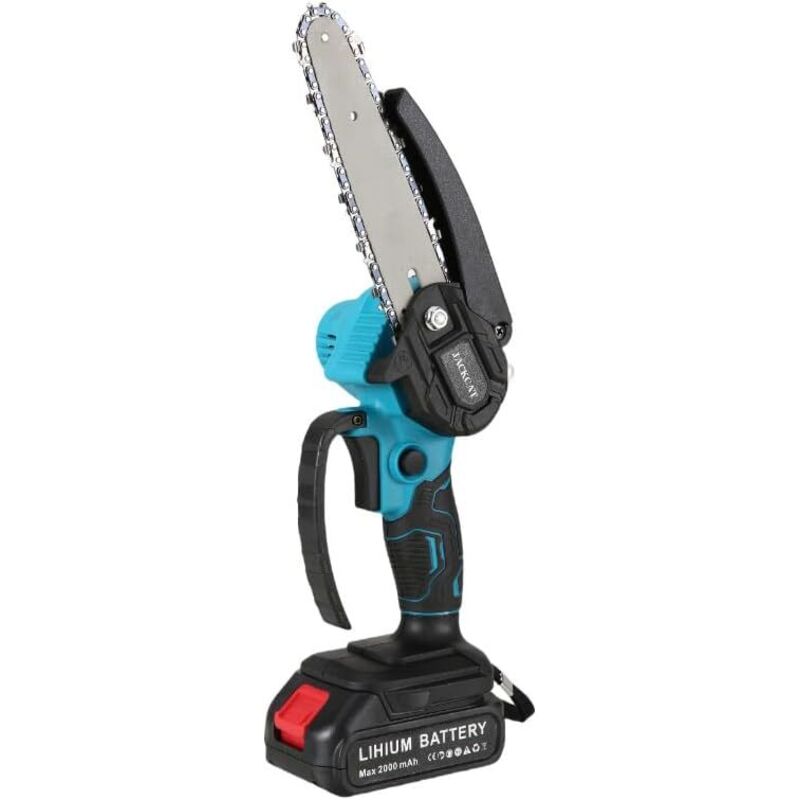 Akkubetriebene Kettensäge, 36-V-bürstenlose Kettensäge, 6-Zoll-Kettensäge, 2 x 1500-mAh-Akkus, Mini-Akku-Kettensäge