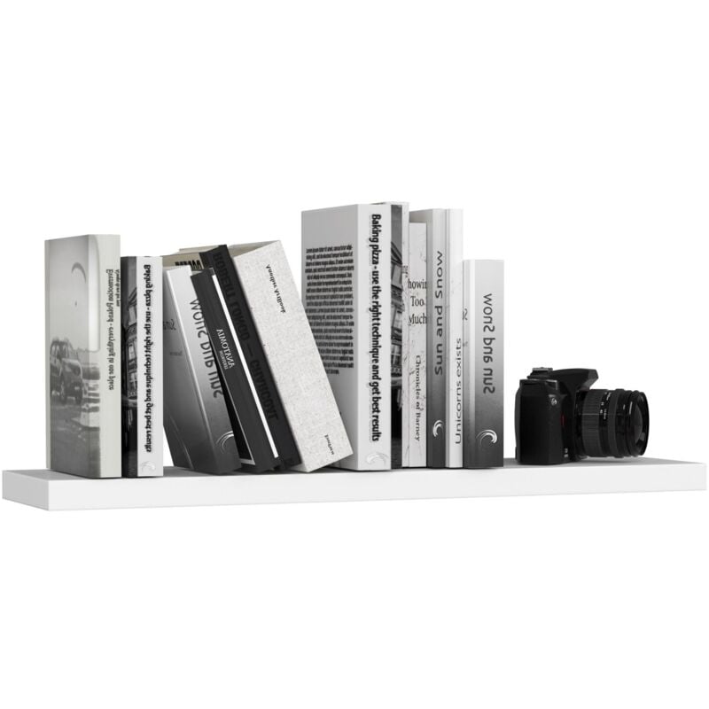 Wandregal Akord PS4 Weiß 80 cm B80 x H3,2 x T20 cm