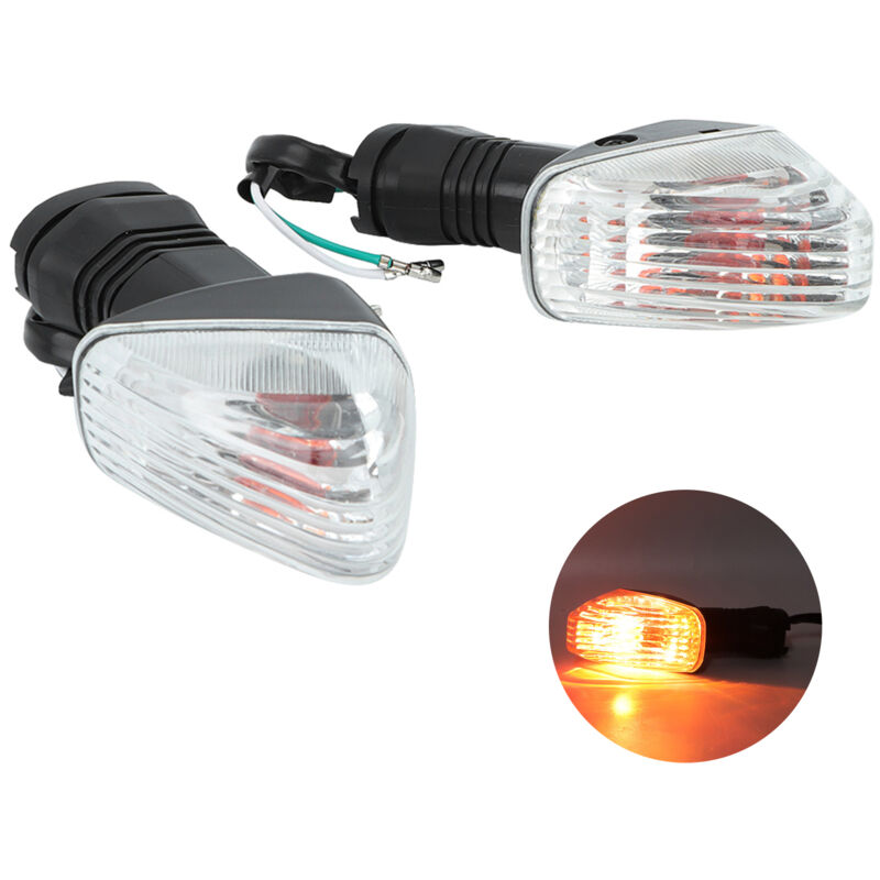 Akozon Wasserdichter Blinker, 2 Stück LED Motorrad-Blinker für ZX-6R 636 600 ZX-6RR KLE 500 KLE 650 KLR 650 Z750S (Schwarz + Weiß).