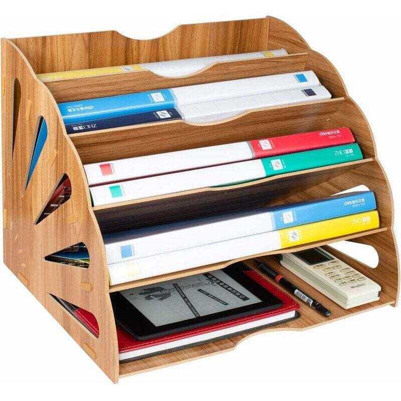 Aktenablage, Büroschrank aus Holz für A4-Dokumente, Zeitschriften und Papiere (34 x 28 x 28 cm)