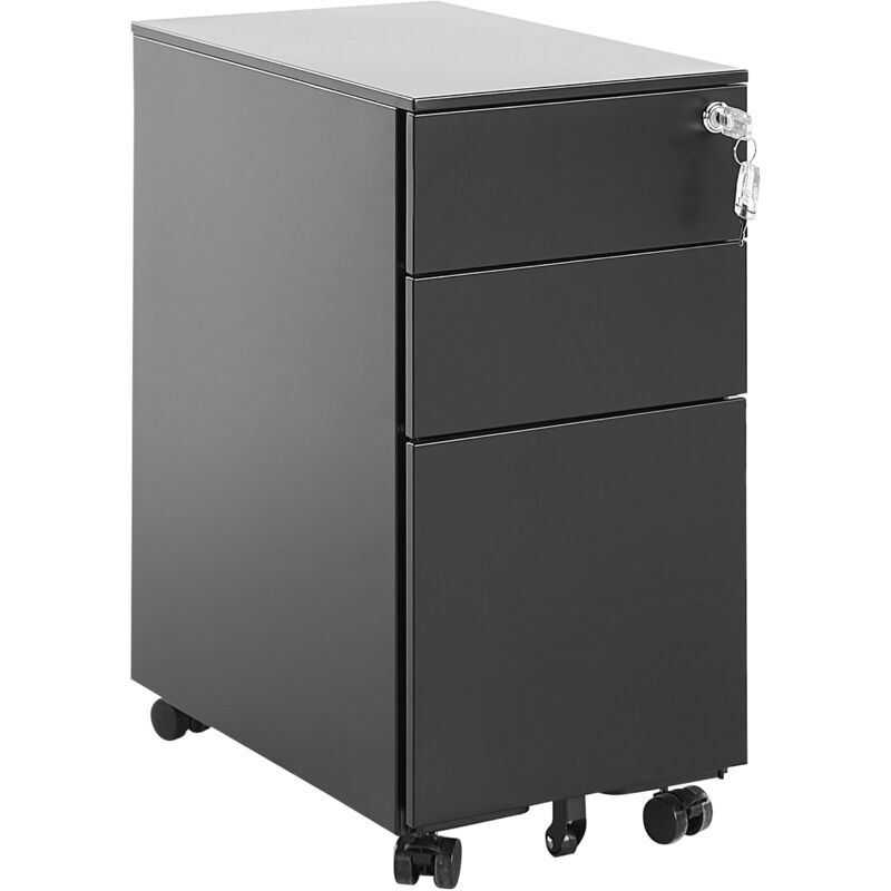 Büroschrank BOLSENA II Metall Schwarz