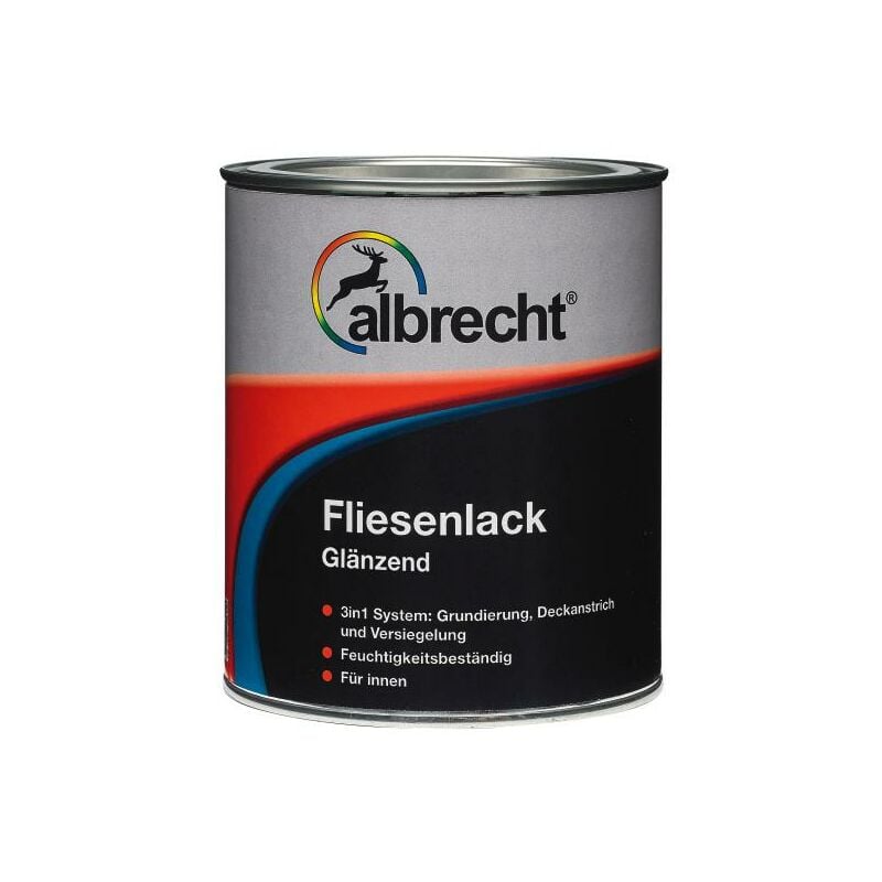 Fliesenlack weiß 750 ml glänzend Lack Wandfliesen Innen - Albrecht
