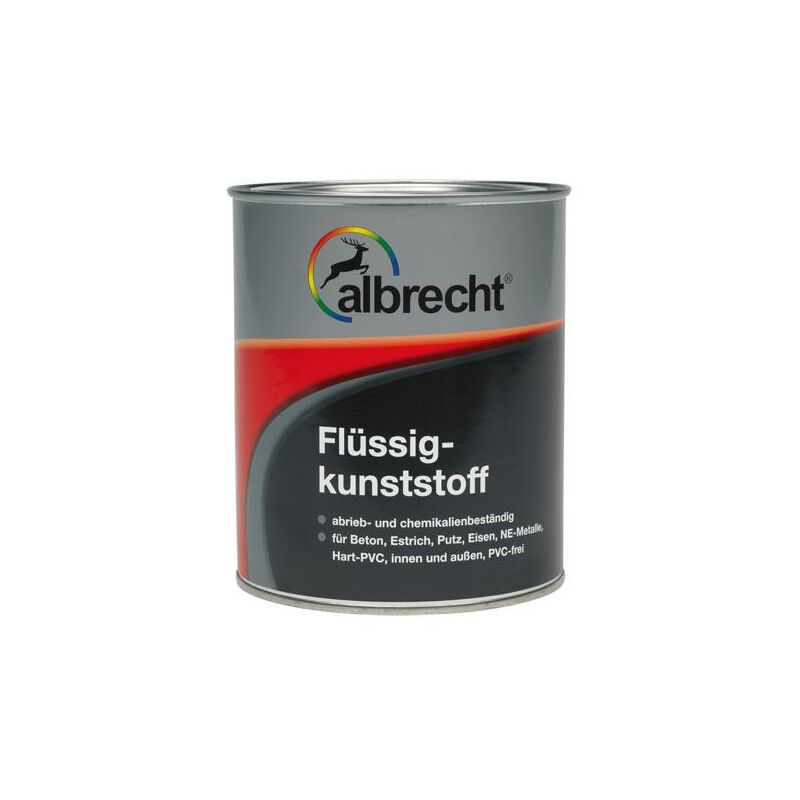 Albrecht - Flüssigkunststoff 2,5 l silbergrau ral 7001 Kunststofflack Innen Außen