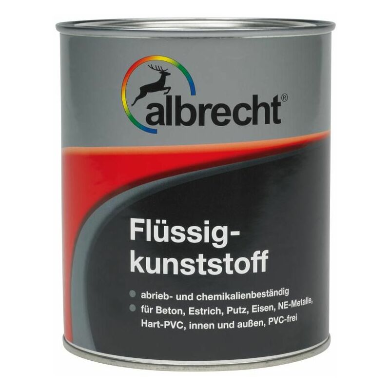 Albrecht - Flüssigkunststoff 750 ml silbergrau ral 7001 Kunststofflack Innen Außen