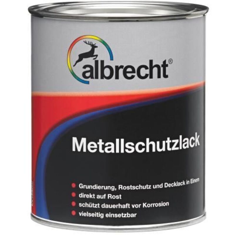 Albrecht - Metallschutzlack 750 ml grau Lack Schutzlack Rostschutz Grundierung
