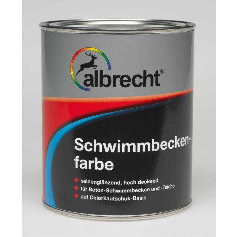 Schwimmbeckenfarbe 2,5 l capriblau seidenglänzend Schwimmbadfarbe - Albrecht