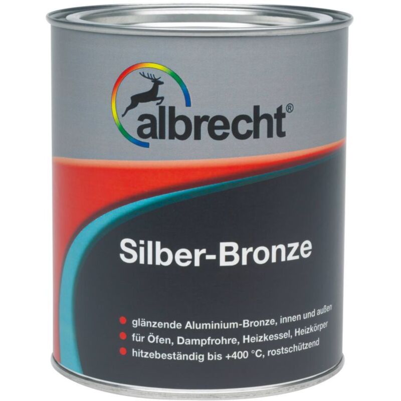 Albrecht - Silber-Bronze 125 ml silber Lack Silberlack Bronzelack hitzebeständig
