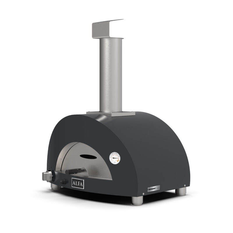Forni Gas Pizzaofen moderno 1 Pizza Schiefer Grau FXMD-1P-GGRA-DE - Alfa