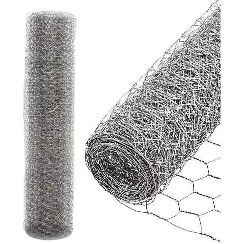 ALOVZE Hühnerdraht 10/25m, Sechseckmaschendraht für Volieren Maschenweite: 27 mm - 50cm x 10m