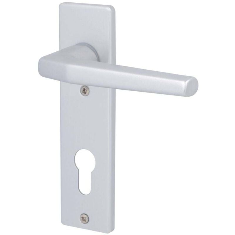 Alpertec - PZ-Kurzschildgarnitur Drücker/Drücker Florence silber Beschläge