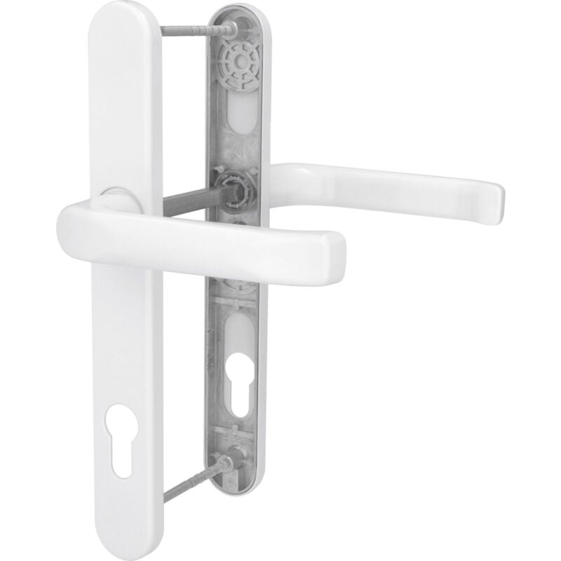 Alpertec - Schmalrahmengarnitur Oval Drücker/ Drücker Kunststoff weiß Türbeschläge