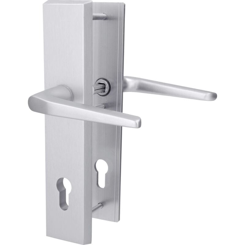 Alpertec - Schutzbeschlag Tira Drücker/Drücker Aluminium silber 72 mm Türbeschläge