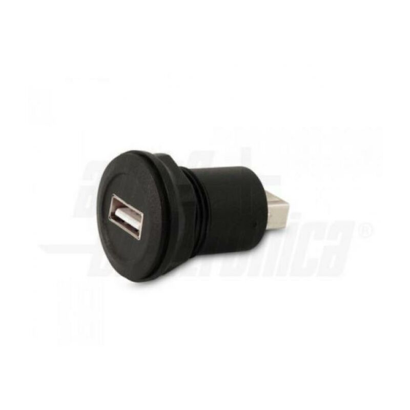 Alpha Elettronica - Alpha electronic usb durchgangsbuchse durchmesser 22mm schwarz 64-527/1np