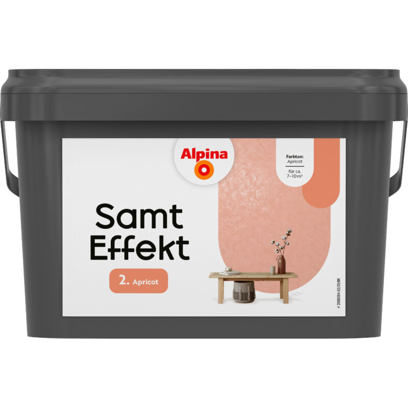 Alpina Wandfarbe Samt Effekt apricot Finish 2,5 L Innen