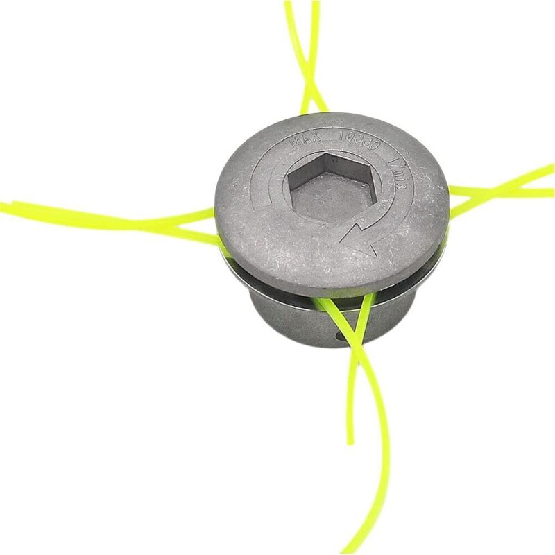 Aluminium Fadenkopf Rasentrimmer Kopf Doppelfadenkopf Fadenspule Nylonfaden für Benzin Motorsense Rasentrimmer
