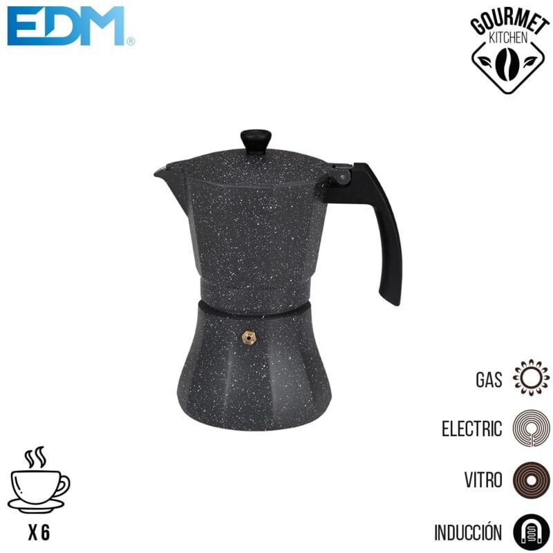 EDM - Aluminium-Kaffeemaschine - 6 Tassen Induktion