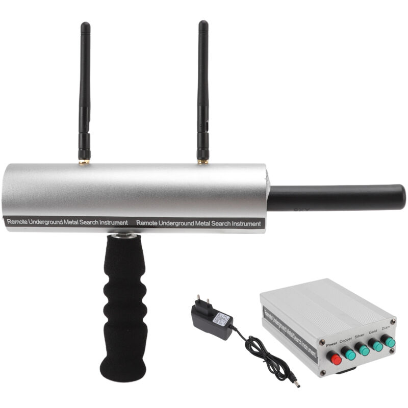 Aluminium-Silber-Metalldetektor, 20 m Tiefe, 1000 m Reichweite, 2 Antennen, wiederaufladbarer Detektor für Gold und Silber, 100–240 V, EU-Stecker.