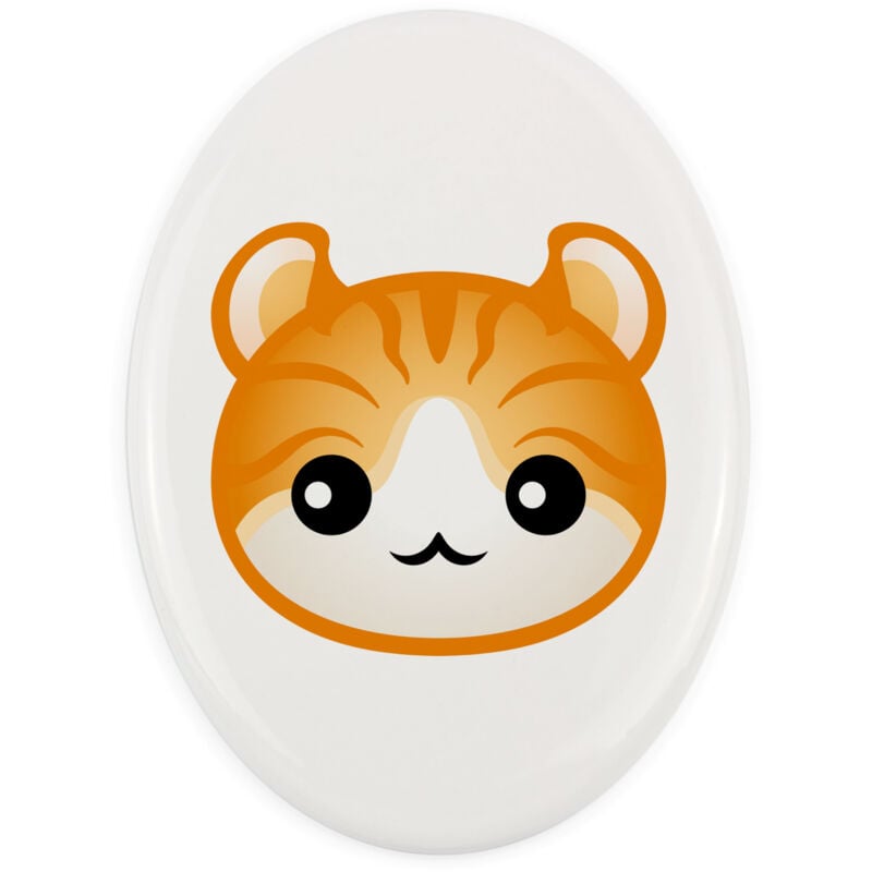 Amerikanischer Twist - Grabsteinfliese aus Keramik mit Grafik und Inschrift von Art-Dog