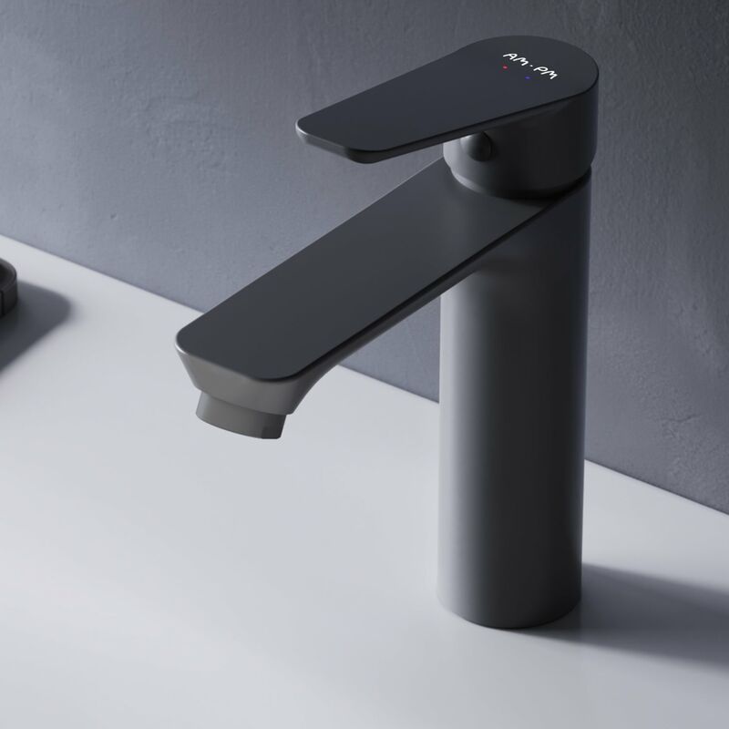 Am.pm - Wasserhahn Bad Schwarz Waschtischarmatur Bad Armatur Mischbatterie Waschbeckenarmatur Einhebelmischer Badezimmer